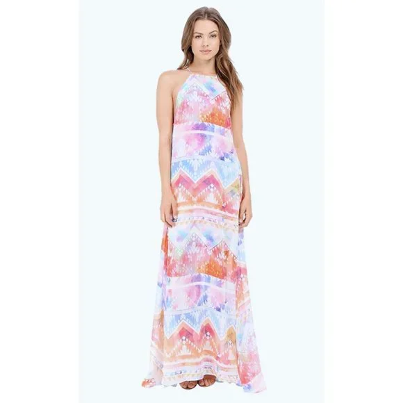Moving Sale! Worn Once Show Me Your Mumu Bronte Maxi Dress w/ Sheer Overlay Med - Picture 2 of 14